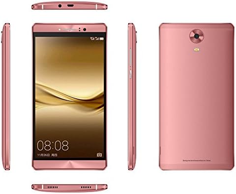 Unlocked 6.0" QHD 2.5D Glass IPS Android 5.1.1 Lollipop Smartphone Dual Sim Dual Standby MTK6580 Quad Core 1.3MHZ Cell Phone GSM/WCDMA GPS AGPS 5.0Mp Camera (Pink)