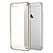 iPhone 6s Case, Iwotou Ultra Thin Transparent with Metallic luster TPU Bumper Case for iPhone 6/6s (gold)