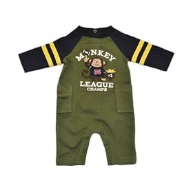 Carter's Monkey Embroidered Raglan Jumpsuit (Newborn)