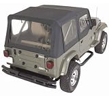 Rampage 99735 Soft Top, OEM Replacement, w/ Door Skins, 97-06 Jeep Wrangler, Black Diamond