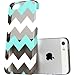 iPhone 5s Case,ESR the Beat Series Zagz Pattern Hard Back Cover Snap on Case for iPhone 5 / 5s (Transparent Mint)