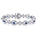 Diamond Accented Blue Sapphire Bracelet in