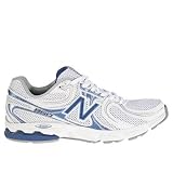 New Balance Women's WW860 Walking Shoe,White/Blue,6 B US
