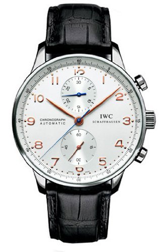 IWC Portuguese Chrono Automatic Steel Black Mens Watch IW371401
