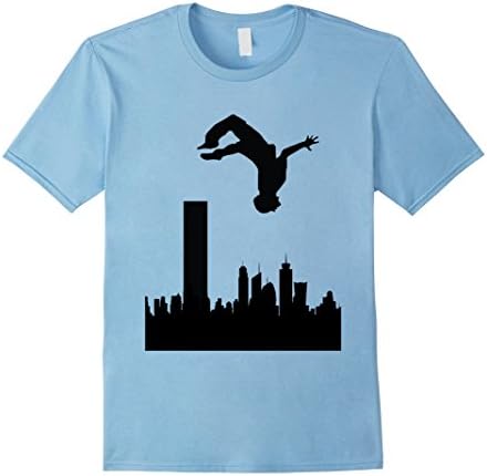 Parkour Shirt Parkour Adult T-Shirt Men's Parkour T-Shirt - Male Small - Baby Blue