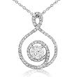 One of a Kind 4/5ctw Round Diamond Pendant in 18kt White Gold (HI/SI)