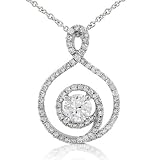 One of a Kind 4/5ctw Round Diamond Pendant in 18kt White Gold (HI/SI)