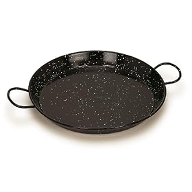 38cm Paella Pan Enamel Coated