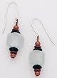 Earrings - Recycled Glass and Copper Beads