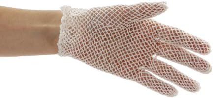 Fabulous Cotton Crochet Shortie Gloves Simple Colors: Ivory