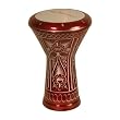 Aluminum Doumbek, Traditional Motif Red