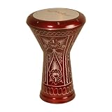 Aluminum Doumbek, Traditional Motif Red