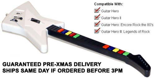 Childrens Toyshop  Video Games : Brand New 10 Fret Button PS2 / Playstation 2 / PSone / Rock Guitar for Guitar Hero / Heros I, II, III, 1, 2, 3