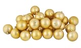 12ct Matte Vegas Gold Shatterproof Christmas Ball Ornaments 4