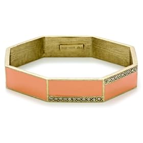 Paige Novick Sedona 1/2 Coral Color Enamel  Bangle