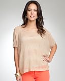 bebe Wave Stitch Boxy Sweater Top