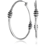Lucky Brand Campania Ears Silver-Tone Hoop Ear