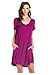 My Space Clothing Women's Soft&Comfy Knit Jersey Swing Dress w/Pocket (S-3X)