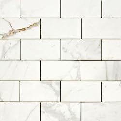 Calacatta Gold Italian Marble 3x6" Subway Tile Honed