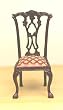 Handcarved Chippendale Mahogany Chair Dollhouse Miniature