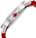 Casio Women's Sheen SHE3023-4A Red Resin Analog Quartz Watch with Silver Dial