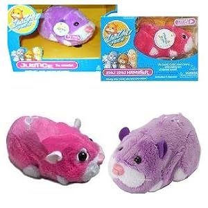 Zhu Zhu Pets New Pink and Purple Hamster - Pinkie and Justice {Set of 2} by