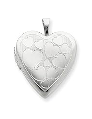 Sterling Silver 20mm With Floating Hearts Heart Locket