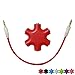 SEGMOI® Snowflakes Shape 6-Way 3.5mm Stereo Audio Headset Hub Splitter Up to 5 Headphones for iPhone 4 4S 5 5S 6 6Plus iPad iPod Touch Mp3 Mp4 Samsung HTC BlackBerry LG Huawei Xiaomi (Red)