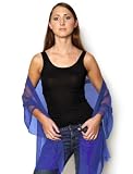 Azuri Silk Chiffon Wrap - 110 Colors, French Blue