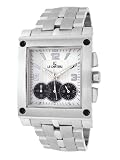 Le Chateau Men's Sports Dinamica Collection with Chrono and Military-Time Watch #5402M_WHT&BLK