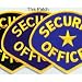 SECURITY OFFICER Guard Star Center Shoulder Uniform Patch Emblem Insignia GOLD ON NAVY 4-3/4