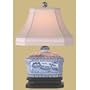 Unique Asian Design Lighting - 15" Blue & White Canton Tea Candy Box Oriental Style Fine Table Lamp