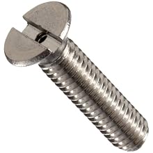 Stainless Steel 18-8 Machine Screw, Vented Flat Head, Slotted Drive (Metric)