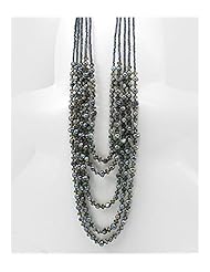Fresh Water Pearls Necklace In 92.5 Sterling Silver