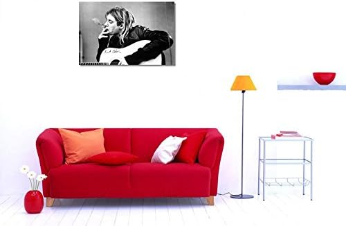 Kurt Cobain Nirvana Rock Star Ready to Hang Canvas Wrap Wall Art - 24"x36"