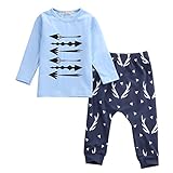 キッズ Tシャツ ＆ パンツ 上下 2点セット 長袖 ウエスト ゴム 仕様 セットアップ 子供服 ベビー パジャマ 普段着 ユニセックス 70 80 90 100 (80( 6-12 ヶ月), ライト