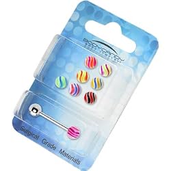 14 Gauge 8 Wave Ball Interchangeable Barbell Pack