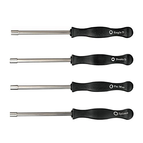 FLFLK Quick Carburetor 2 Cycle Adjustment Kit Includes 4 Carb Tools Splined, Double D, Single D and Pacman