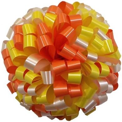Orange Yellow &amp; White Car Bow