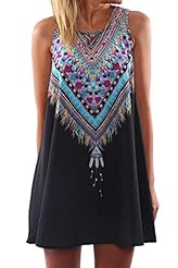 Sexy A-line Short Sleeveless Cotton  Dress