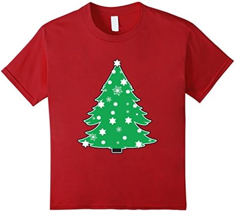 Kids Green Christmas Tree T-Shirt Men Women Youth 4 Cranberry