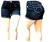 IVE33 Women's Plus Size Black Denim Jeans Short Stretch Premium 1826 1030MSH