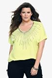 Torrid Plus Size Limeade Embellished Beading Dolman Top