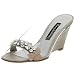 Beverly Feldman Women's Martina Wedge,Vinyl/Natural Silk,8 M