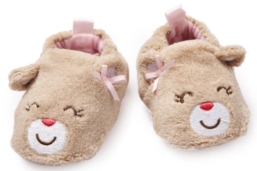 Carter's Hosiery Baby-girls Newborn Bear Coral Animal Slipper