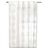 Accents de Ville Sheena Curtain with Back Tabs, White, 42-inch x 90-inch by Accents de Ville