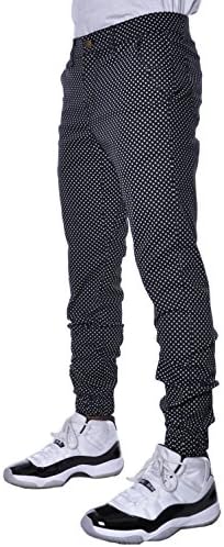 Polka Dot Mens Fashion Harem Heft Drop Crotch Joggers 34x31