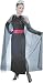 Black Fishnet Mesh Cloth Fabric Adult Cape Witch Vampire Fish Net Halloween Costume with Gothic Medallion Closure