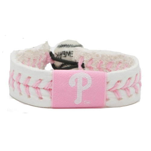 MLB Philadelphia Phillies Pink Baseball Bracelet