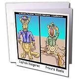 Londons Times Famous People Places Books Cartoons - CAPTAIN KANGAROO AND OTHER AUSSIE ANIMALS - Greeting Cards-12 Greeting Cards with envelopes